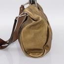 MARNI Hand Bag Leather 2way Gold Silver Auth 202246A-5