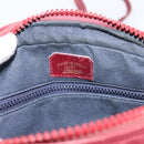 GUCCI Horsebit Shoulder Bag Canvas Navy Gold Tone Auth 202249-15