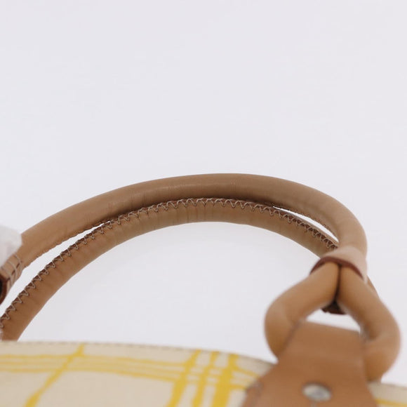 BURBERRY Hand Bag Canvas Yellow Beige Auth 202250A