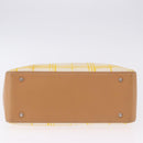 BURBERRY Hand Bag Canvas Yellow Beige Auth 202250A-11