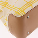 BURBERRY Hand Bag Canvas Yellow Beige Auth 202250A-12