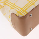 BURBERRY Hand Bag Canvas Yellow Beige Auth 202250A-14