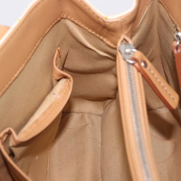 BURBERRY Hand Bag Canvas Yellow Beige Auth 202250A