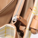 BURBERRY Hand Bag Canvas Yellow Beige Auth 202250A-26