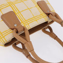 BURBERRY Hand Bag Canvas Yellow Beige Auth 202250A-8