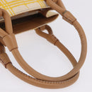 BURBERRY Hand Bag Canvas Yellow Beige Auth 202250A-9