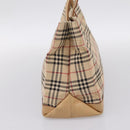 Burberrys Nova Check Tote Bag Canvas Beige Silver Auth 202251A-4