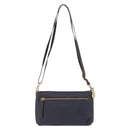 BURBERRY Shoulder Bag Leather Navy Gold Tone Auth 202255-2