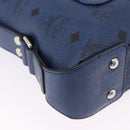 MCM Vicetos Shoulder Bag Leather Navy Silver Auth 202257A-12