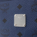 MCM Vicetos Shoulder Bag Leather Navy Silver Auth 202257A-14