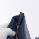 MCM Vicetos Shoulder Bag Leather Navy Silver Auth 202257A-15