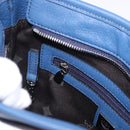 MCM Vicetos Shoulder Bag Leather Navy Silver Auth 202257A-20