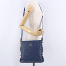 MCM Vicetos Shoulder Bag Leather Navy Silver Auth 202257A-23
