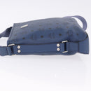 MCM Vicetos Shoulder Bag Leather Navy Silver Auth 202257A-5