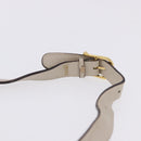 CELINE Shoulder Bag Leather Beige Gold Tone Auth 202258A-10