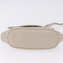 CELINE Shoulder Bag Leather Beige Gold Tone Auth 202258A-11