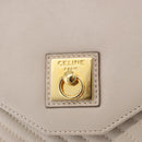 CELINE Shoulder Bag Leather Beige Gold Tone Auth 202258A-16