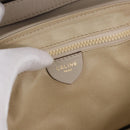 CELINE Shoulder Bag Leather Beige Gold Tone Auth 202258A-18