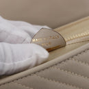 CELINE Shoulder Bag Leather Beige Gold Tone Auth 202258A-24