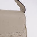 CELINE Shoulder Bag Leather Beige Gold Tone Auth 202258A-4