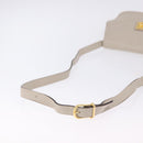 CELINE Shoulder Bag Leather Beige Gold Tone Auth 202258A-8