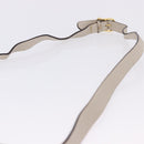 CELINE Shoulder Bag Leather Beige Gold Tone Auth 202258A-9