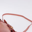 Miu Miu Vitellolux Hand Bag Leather 2way Pink Gold Auth 202259M-15