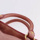 Miu Miu Vitellolux Hand Bag Leather 2way Pink Gold Auth 202259M-14
