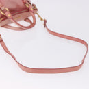 Miu Miu Vitellolux Hand Bag Leather 2way Pink Gold Auth 202259M-8