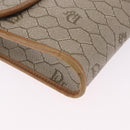 Christian Dior Honeycomb Shoulder Bag PVC Leather Beige Gold Tone Auth 202260-14