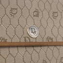 Christian Dior Honeycomb Shoulder Bag PVC Leather Beige Gold Tone Auth 202260-17