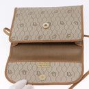 Christian Dior Honeycomb Shoulder Bag PVC Leather Beige Gold Tone Auth 202260-11