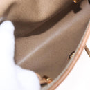 Christian Dior Honeycomb Shoulder Bag PVC Leather Beige Gold Tone Auth 202260-12