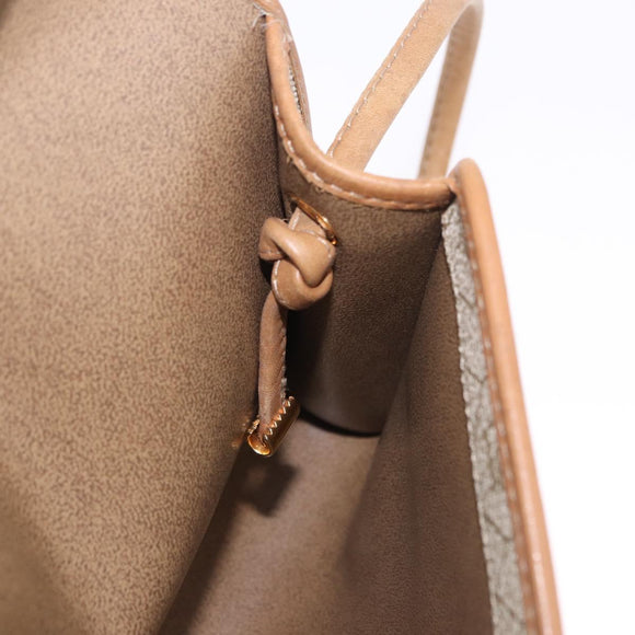 Christian Dior Honeycomb Shoulder Bag PVC Leather Beige Gold Tone Auth 202260