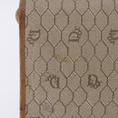 Christian Dior Honeycomb Shoulder Bag PVC Leather Beige Gold Tone Auth 202260-3