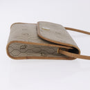 Christian Dior Honeycomb Shoulder Bag PVC Leather Beige Gold Tone Auth 202260-4