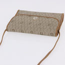Christian Dior Honeycomb Shoulder Bag PVC Leather Beige Gold Tone Auth 202260-7