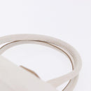 BURBERRY Hand Bag Leather White Silver Auth 202261-14