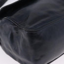 LOEWE Shoulder Bag Leather Navy Gold Tone Auth 202262-15