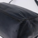 LOEWE Shoulder Bag Leather Navy Gold Tone Auth 202262-18