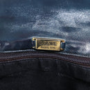 LOEWE Shoulder Bag Leather Navy Gold Tone Auth 202262-11