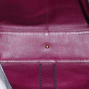 SAINT LAURENT Tote Bag Leather Navy Gold Tone Auth 202263A-11