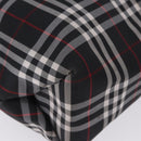 BURBERRY Nova Check Tote Bag Canvas Black Beige Auth 202264-11