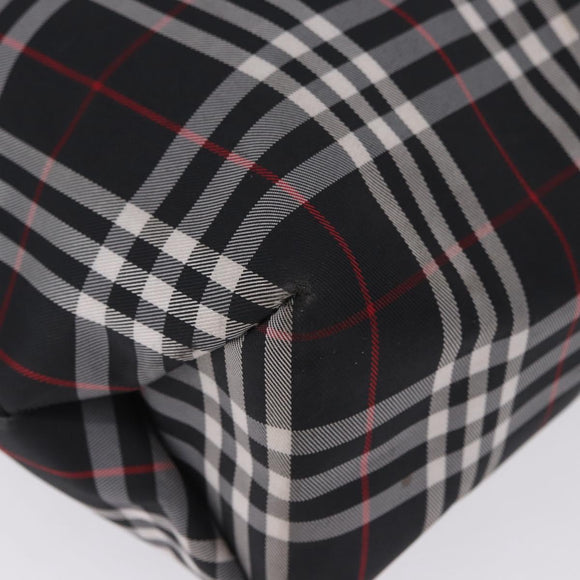 BURBERRY Nova Check Tote Bag Canvas Black Beige Auth 202264