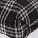 BURBERRY Nova Check Tote Bag Canvas Black Beige Auth 202264-12