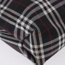 BURBERRY Nova Check Tote Bag Canvas Black Beige Auth 202264-13