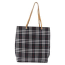 BURBERRY Nova Check Tote Bag Canvas Black Beige Auth 202264-2