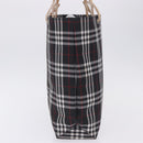 BURBERRY Nova Check Tote Bag Canvas Black Beige Auth 202264-4