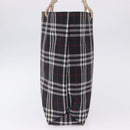 BURBERRY Nova Check Tote Bag Canvas Black Beige Auth 202264-5