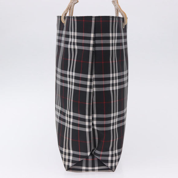 BURBERRY Nova Check Tote Bag Canvas Black Beige Auth 202264